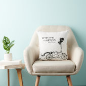 Coussin Tandem Bicycle Romantique Décontracté Mariage cade (Chaise)