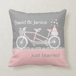 Coussin tandem de souvenir de mariage de