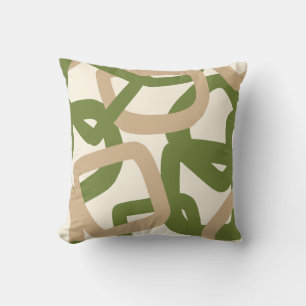 Coussin Tangle Carré Vert Olive
