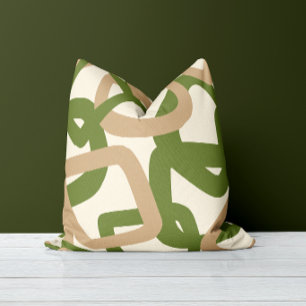 Coussin Tangle Carré Vert Olive