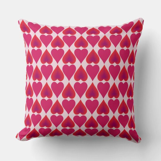 Coussin Tango de Cupidon - Coeurs roses romantiques Jeter (Recto)