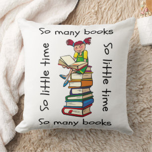 Coussin Tant De Livres Si Peu De Temps
