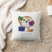 Coussin Tant de livres tellement peu d'heure (Couverture)