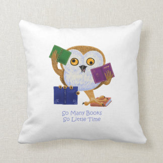 Coussin Tant de livres tellement peu d'heure