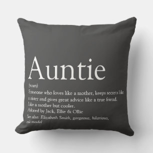 Coussin Tante Funtie Tante Définition Moderne Grise