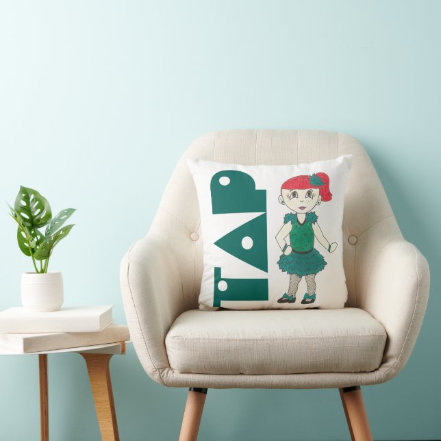 Coussin TAP Green Considérant Costume Tapdance Dance Ensei (Chaise)