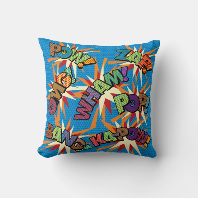 Coussin Tape-culorée Moderne Amusante Typographie Froide B (Recto)