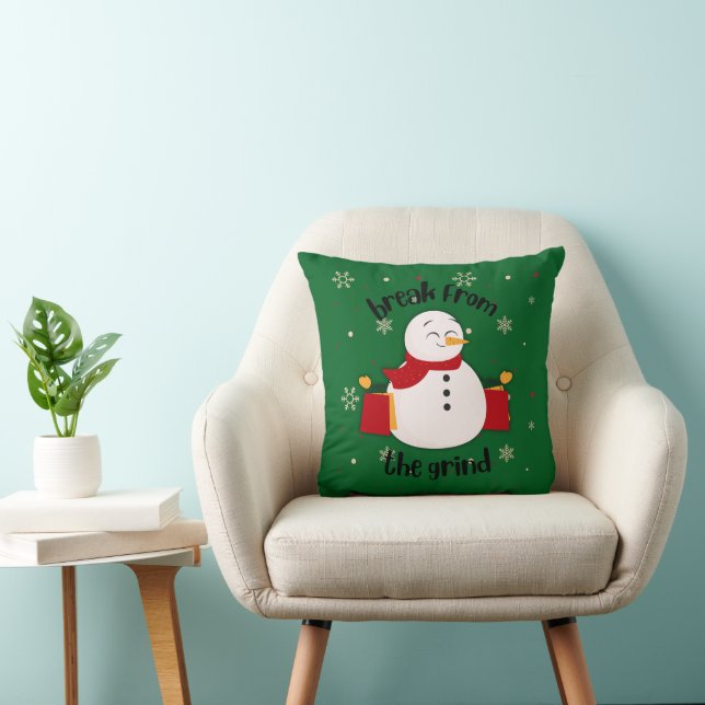 Coussin Tapis de neige de Noël (Chaise)