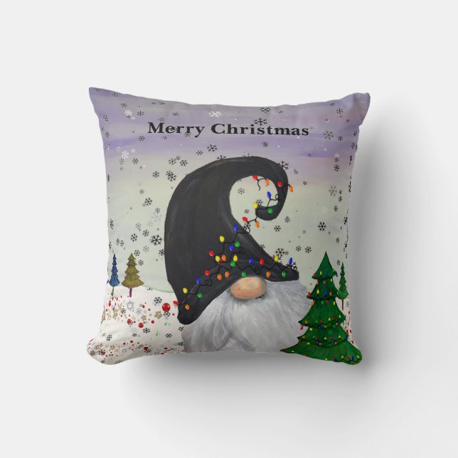 Coussin Tapis de zone de gnome de Noël (Recto)