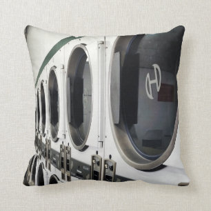 Coussin Tapis noir et blanc de blanchisserie de Reto que