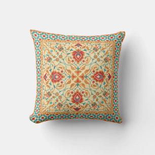 Coussin Tapis oriental, motif ornemental ornemental, stylé