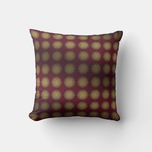 Coussin Tapis Persan Floral Or (Recto)