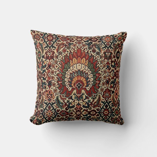 Coussin Tapis persan turc oriental antique (Recto)