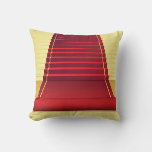 Coussin Tapis rouge Elégance : Arrière - plan Vintage.