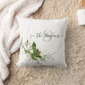 Coussin Tapisser à lettres brodées de verdure (Couverture)