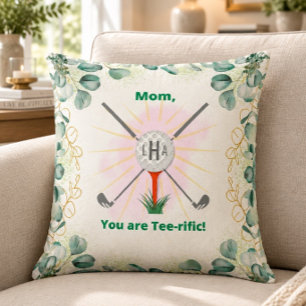 Coussin Tapisserie 20"x20" avec monogramme de maman pour b