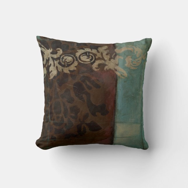 Coussin Tapisserie Abstraite Damask par Jennifer Goldberge (Recto)