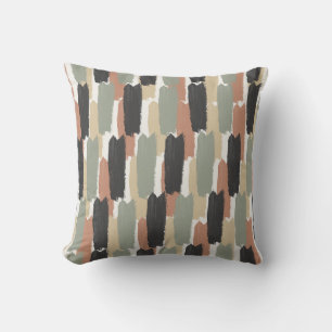 Coussin Tapisserie abstraite rayée moderne et chaleureuse