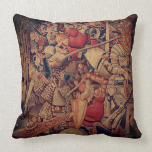 Coussin Tapisserie antique de bataille