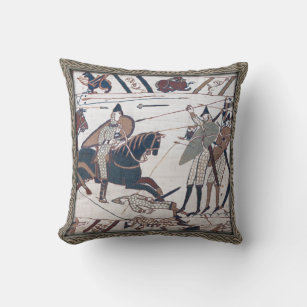 Coussin Tapisserie Bayeux Scène de bataille Jeu d'oreiller