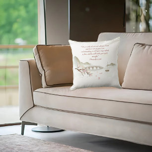 Coussin Tapisserie de verset biblique Misty Blossom Crossi