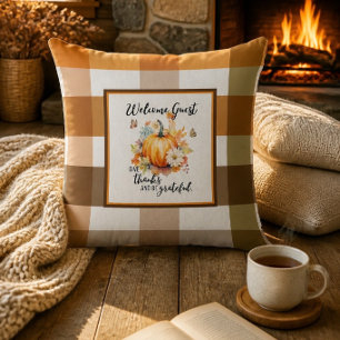 Coussin Tapisserie décorative d'automne - Bienvenue Invité