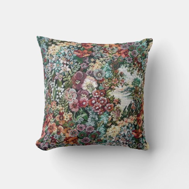 Coussin Tapisserie florale (Recto)