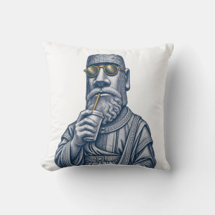 Coussin Tapisserie murale d'art vintage Cool Stone Man