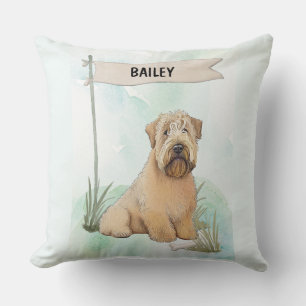 Coussin Tapisserie personnalisée Terrier Irlandais à poil