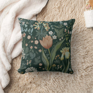 Coussin Tapisserie vintage prairie