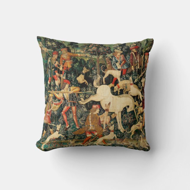 Coussin Tapisseries de licorne Classique médiéval défend l (Recto)