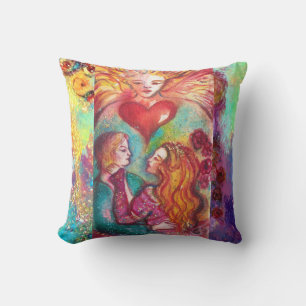 Coussin TAROTS PERDUS OMBRES, AMOUREUX Coeur de la Saint-V