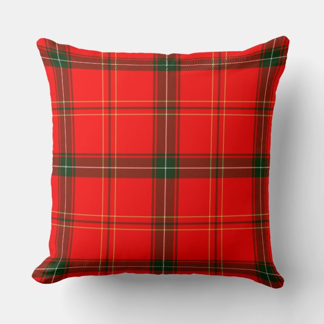 Coussin Tartan à carreaux rouges (Recto)