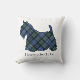Coussin Tartan Black Watch Terrier Écossais