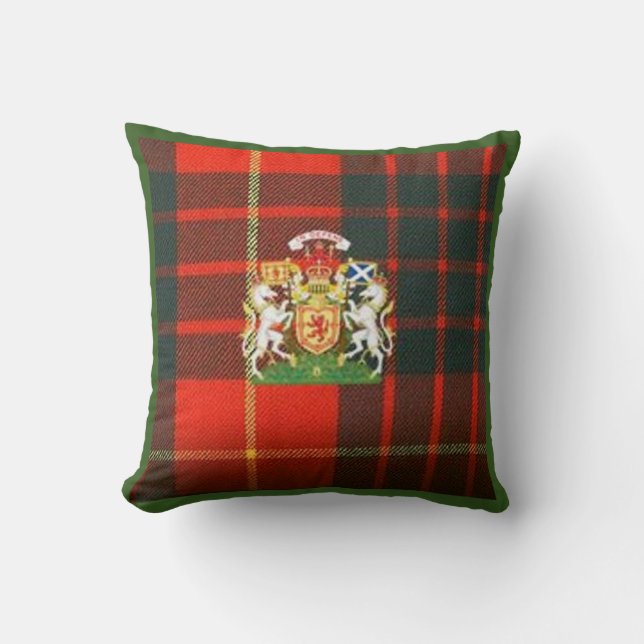 COUSSIN TARTAN DE CAMERON ET DISPOSITIF ROYAL ÉCOSSAIS (Recto)