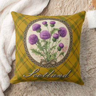 Coussin Tartan de Houston et Chardon Écossais