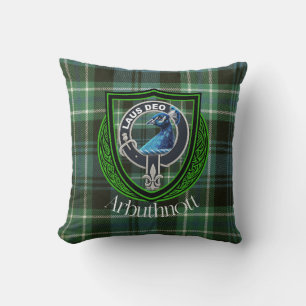 Coussin Tartan de la branche écossaise Arbuthnott Crête