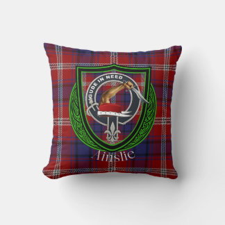 Coussin Tartan de la crête du clan écossais Ainslie