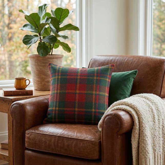 Coussin Tartan Écossais Classique à Carreaux (Créateur téléchargé)