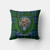 Coussin Tartan et blason du clan écossais Campbell (Verso)