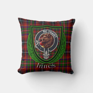 Coussin Tartan et blason du clan écossais Innes