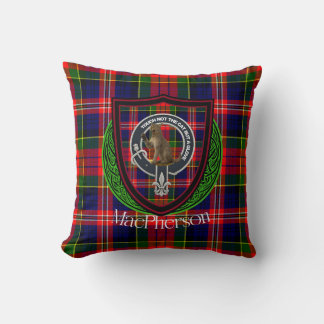 Coussin Tartan et blason du clan écossais MacPherson