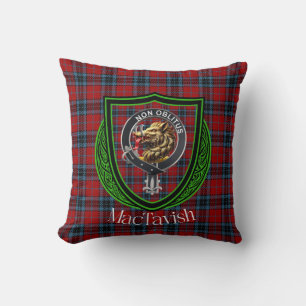 Coussin Tartan et blason du clan écossais MacTavish