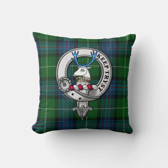 Coussin Tartan et insigne (Recto)