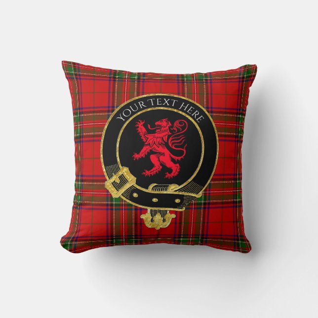 Coussin Tartan Lion de Clan Crest (Recto)
