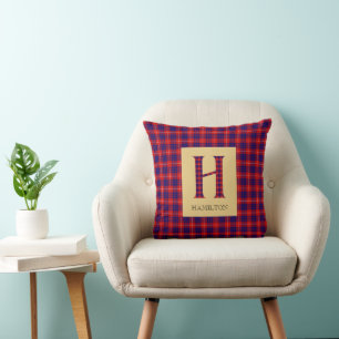 Coussin Tartan Monogramme H d'Hamilton