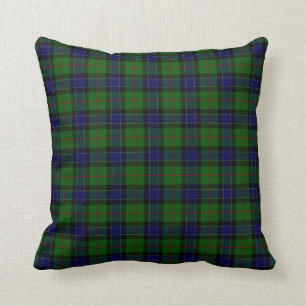 Coussin Tartan vert et bleu d'Ogilvie de clan