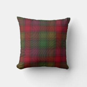 Coussin Tartan vert et rouge.