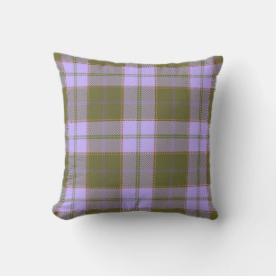 Coussin Tartan vert et violet Plaid écossais sans fil Pa