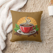 Coussin Tasse à café rouge (Couverture)